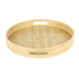 Round Bamboo Tray (35 x 5 cm, Light Brown)