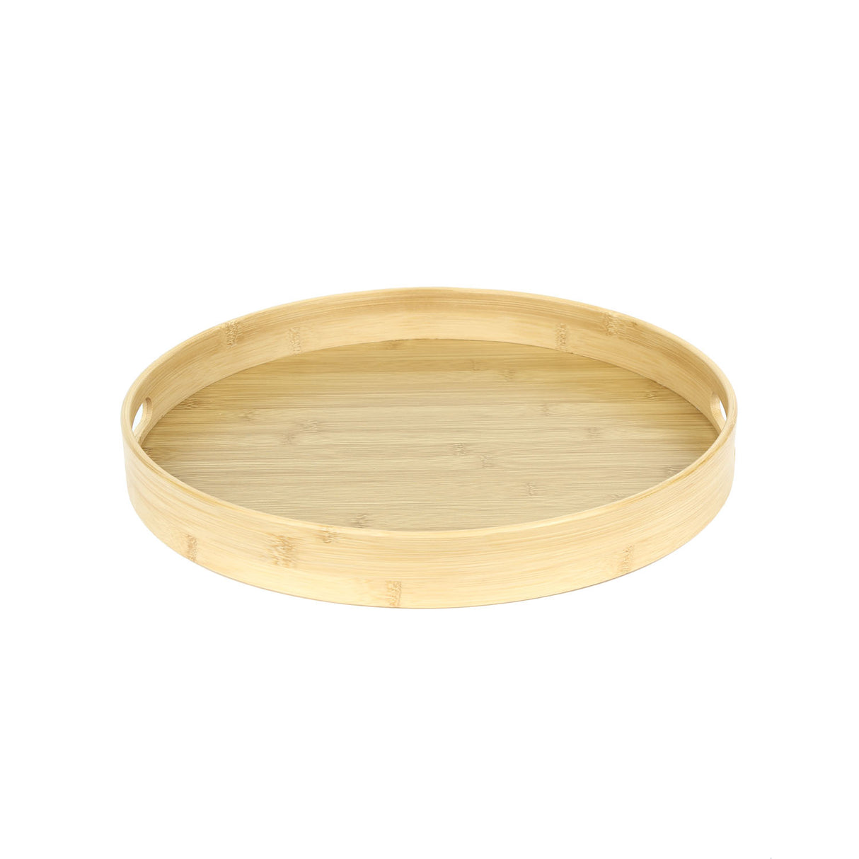 Round Bamboo Tray (40 x 5 cm, Light Brown)