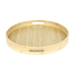 Round Bamboo Tray (40 x 5 cm, Light Brown)