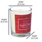 Arias by Lara Dutta Ruby Plum and English Rose Scented Votive Candles Set of 3 (White)