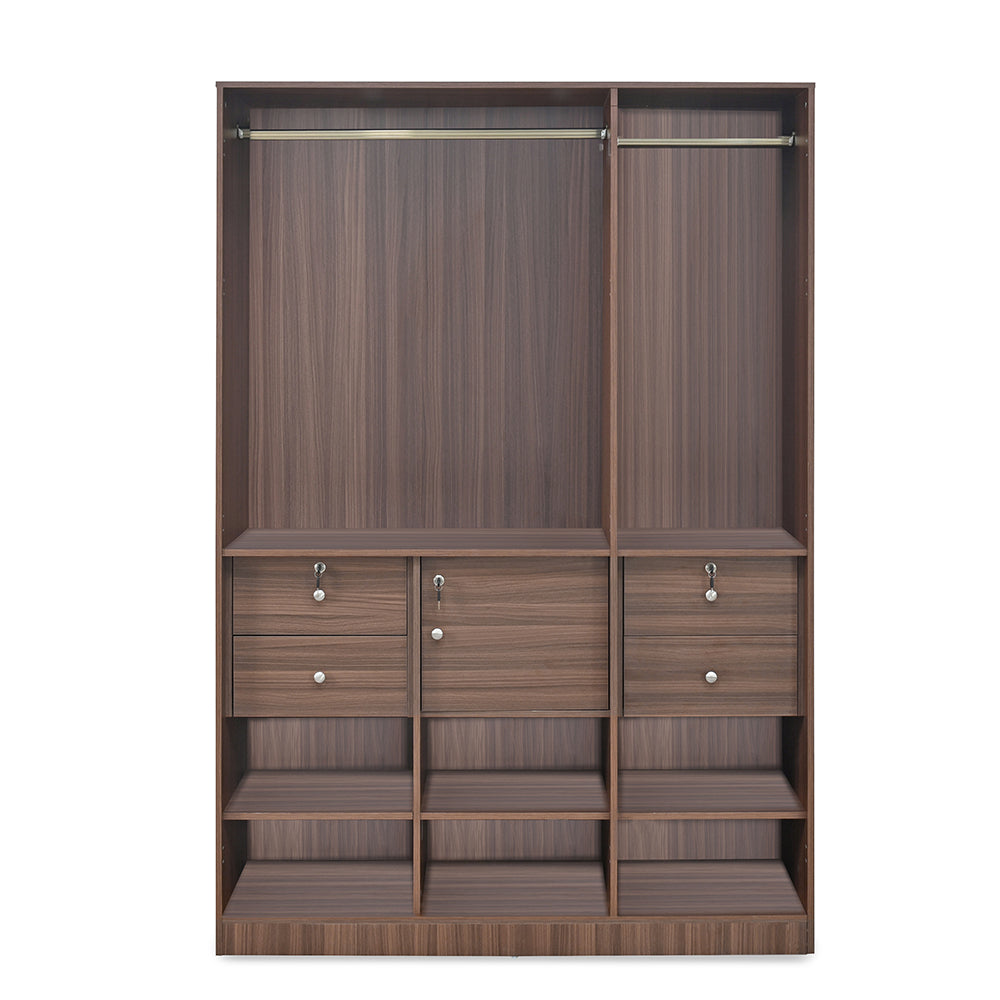 Max 3 Door Wardrobe (Classic Walnut)