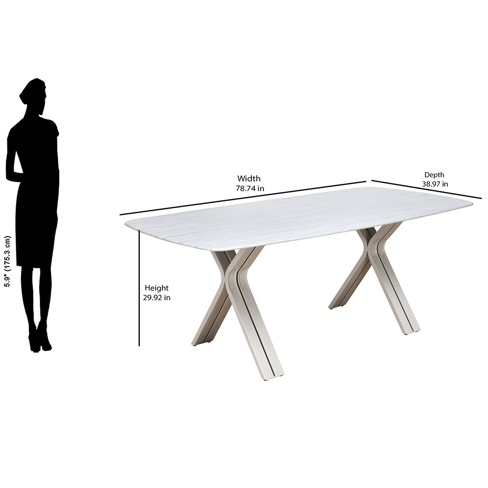 Titania 6 Seater Dining Table (Ivory)