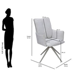 Titania Auto-Return Swivel Dining Chair (Ivory)