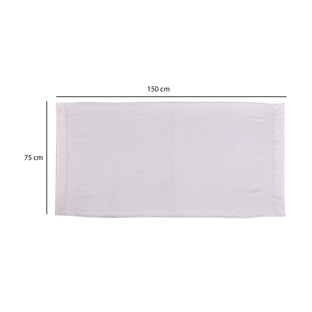 Solid 480 GSM Cotton Bath Towel (75 x 150 cm, White)