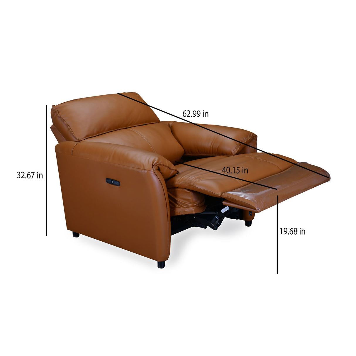 Wingston 1 Seater Electric Recliner (Tan)