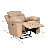 Clapton 1 Seater Double Motor Electric Recliner (Beige)