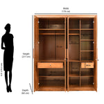 Albury 4 Door Wardrobe (Antique Cherry)