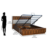 Albury King Bed with Hydraulic Storage (Antique Cherry)