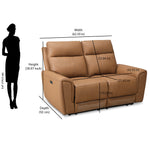 Venosa 2 Seater Electric Recliner Sofa (Tan)