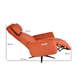 Archie 1 Seater Electric Recliner (Rust)