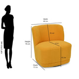 Fender 1 Seater Swivel Base Fabric Chair (Mustard)