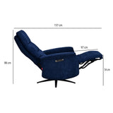 Hover 1 Seater Triple Motor Zero Gravity Electric Recliner (Blue)