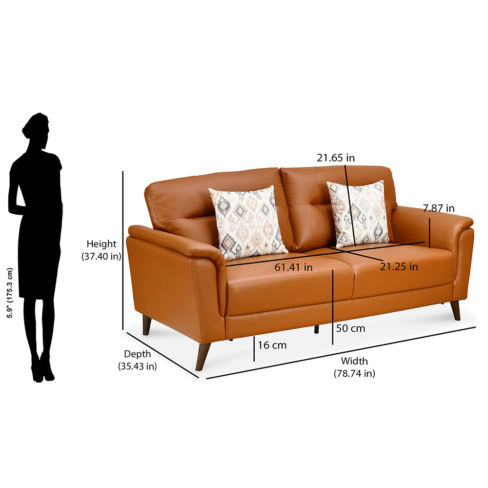 Aiden 3 Seater Sofa (Tan)