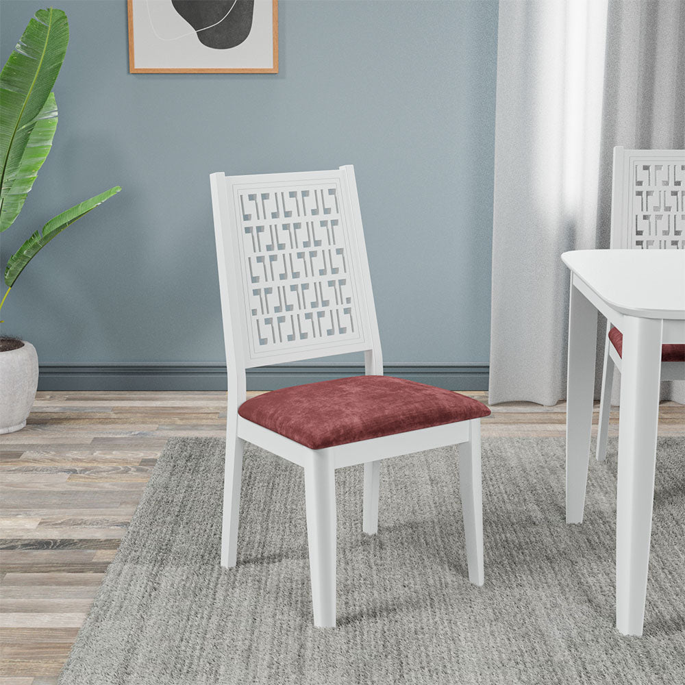 Angelo Solid Wood Dining Chair (White)