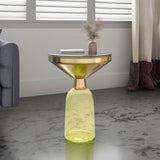 Apollo Glass Side Table (Yellow)