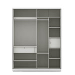 Agnes 2 Door Sliding Wardrobe with Mirror (White)