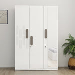 Agnes 3 Door Sliding Wardrobe with Mirror (White)