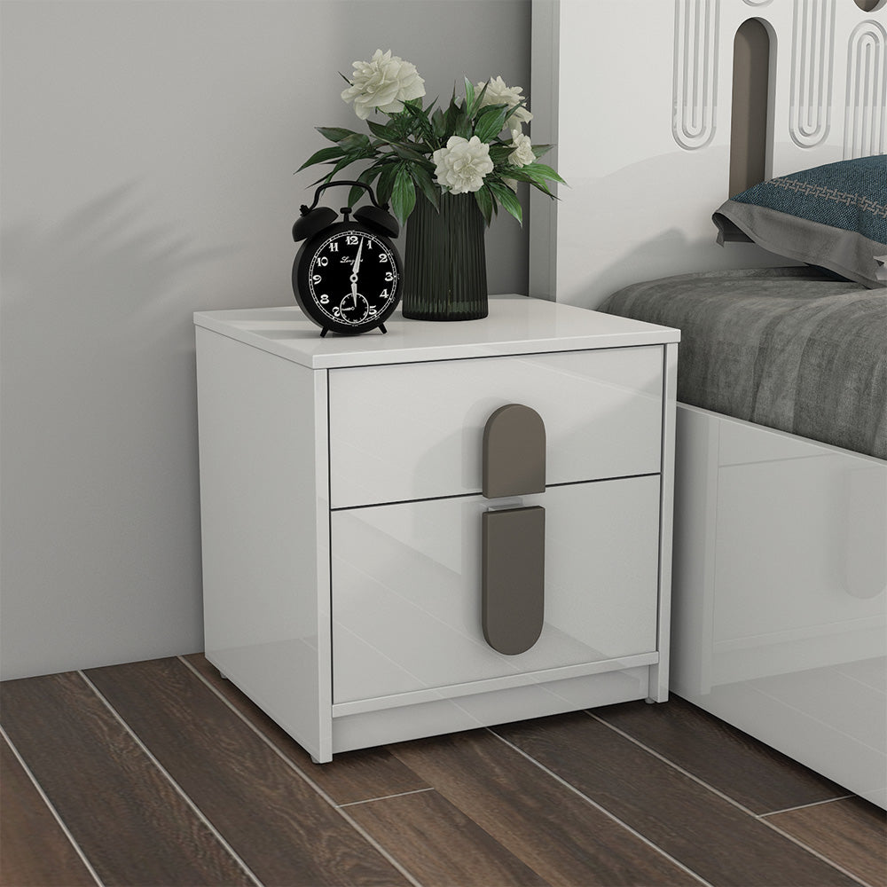 Agnes Engineered Wood Night Stand (White)