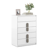 Agnes Chest Of 5 Drawers (White)