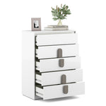 Agnes Chest Of 5 Drawers (White)