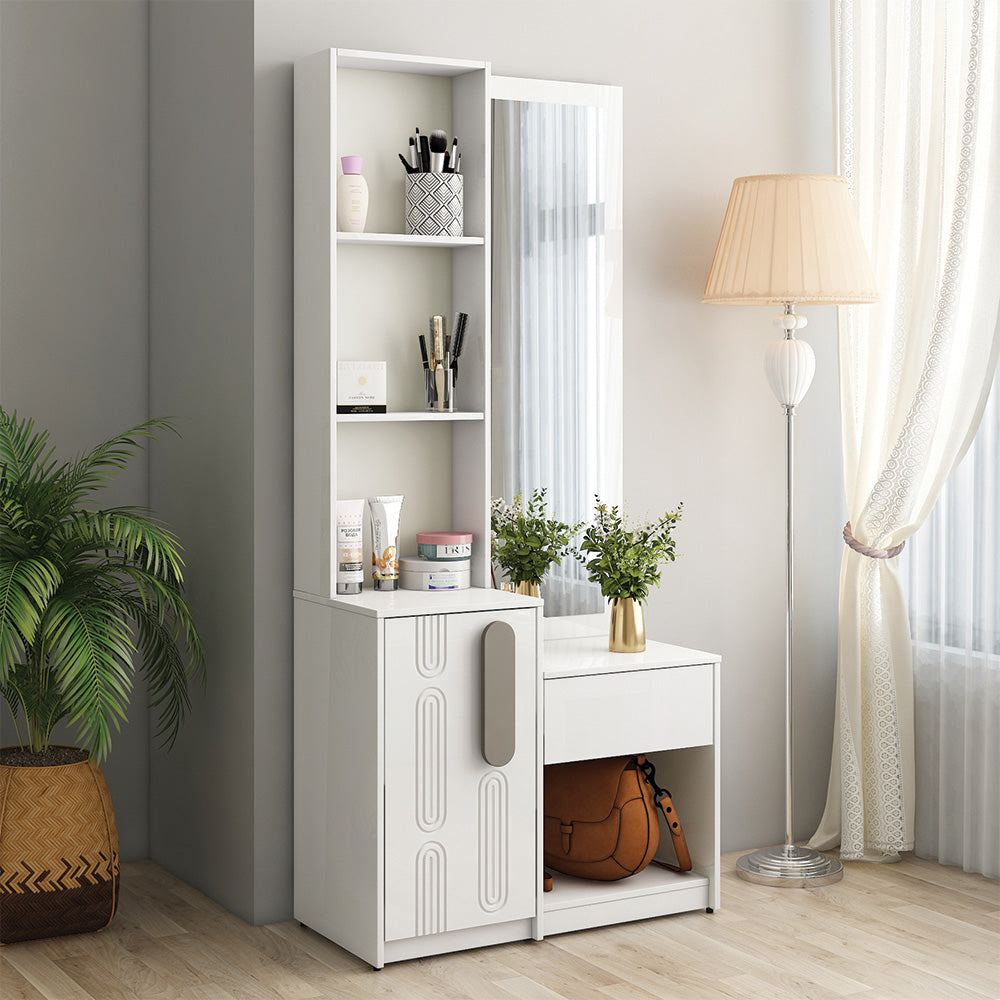 Agnes Dresser with Mirror (White)