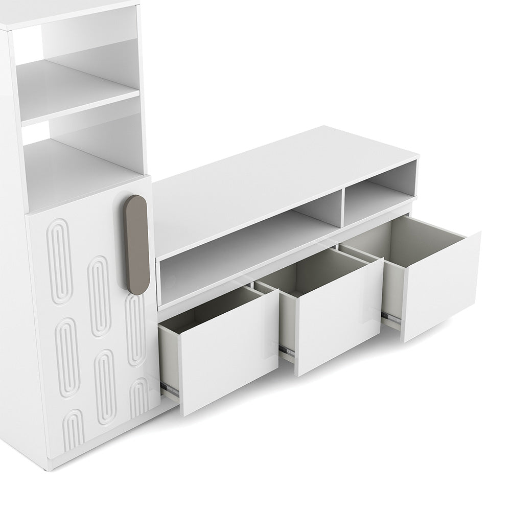 Agnes Engineered Wood TV Unit (White)