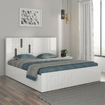 Agnes King Bed with Hydraulic Storage (White)