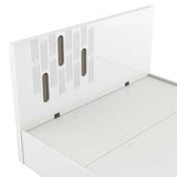 Agnes King Bed with Hydraulic Storage (White)