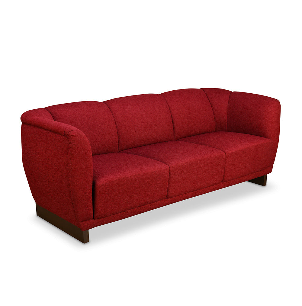 Arias by Lara Dutta Amora 3 Seater Sofa (Wine Red)