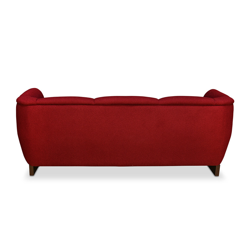 Arias by Lara Dutta Amora 3 Seater Sofa (Wine Red)