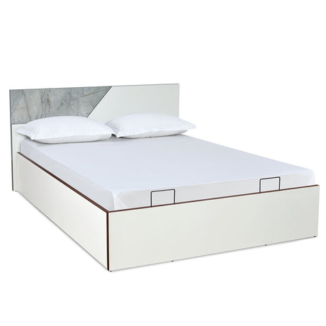 Asta Prime Bed with Semi Hydraulic Storage (White)