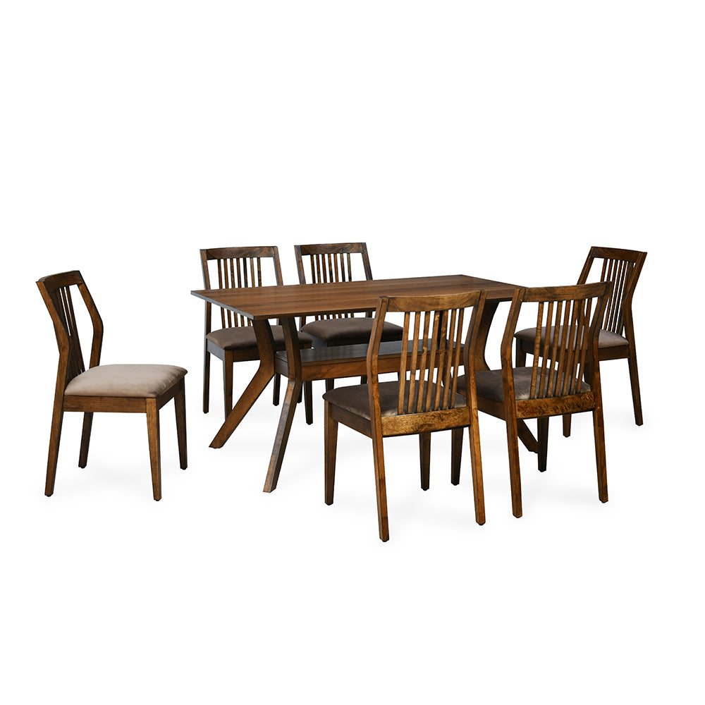 Blaine 6 Seater Dining Kit (Walnut)