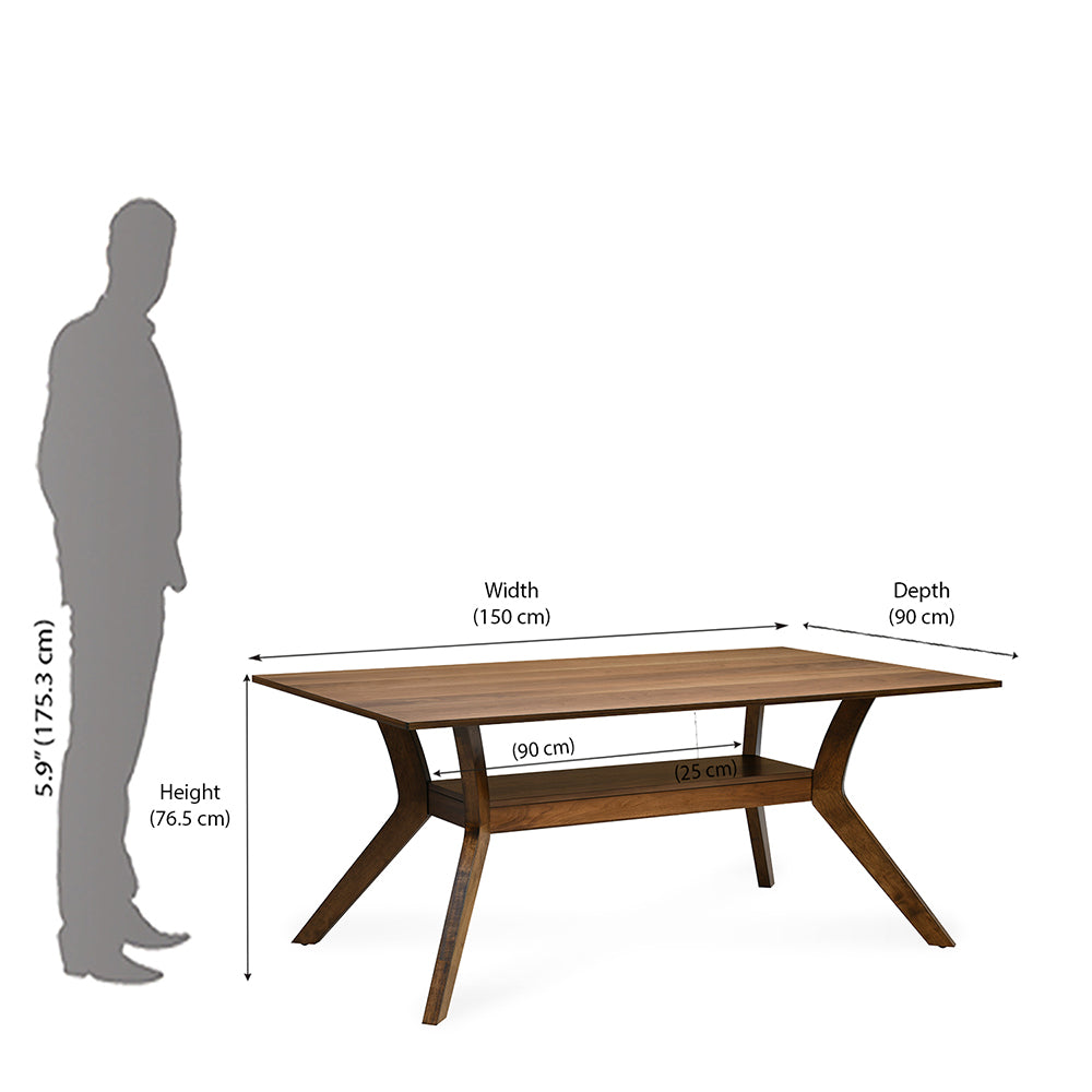 Blaine 1 + 4 with Bench Dining Kit (Walnut)