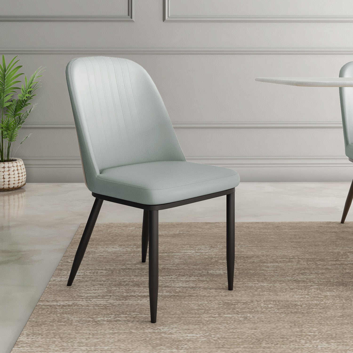 Blenda Dining Chair (Grey & Beige)