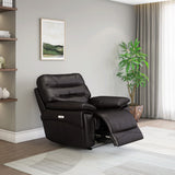 Bakewell 1 Seater Leather Electric Recliner (Brown)