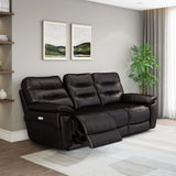 Bakewell 3 Seater Leather Electric Recliner (Brown)