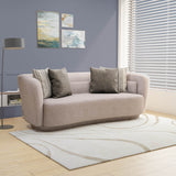 Bethany 3 Seater Fabric Sofa (Sand Brown)