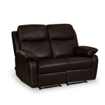 Carolina 2 Seater Recliner Sofa (Brown)