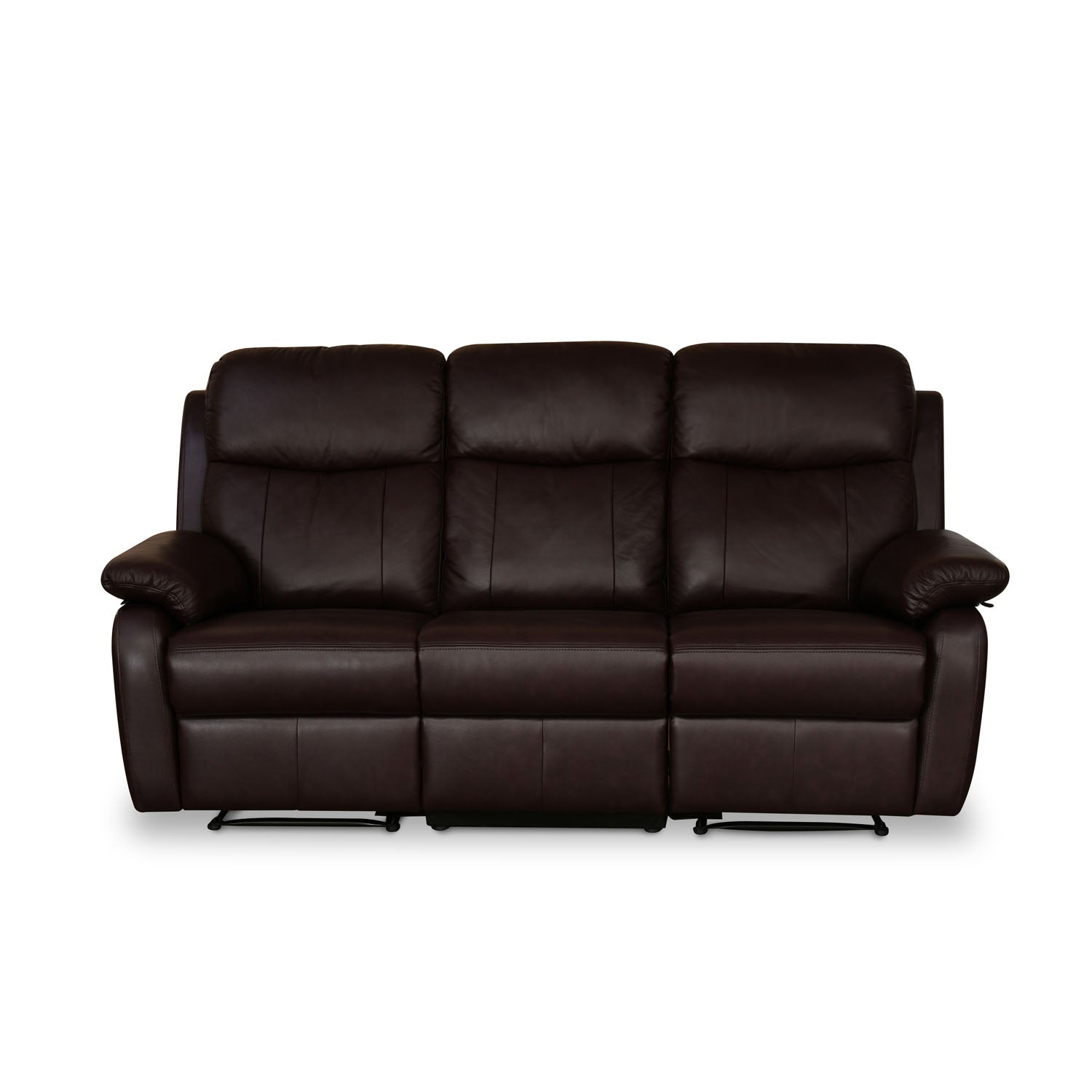 Carolina 3 Seater Sofa with 2 Recliners (Brown)