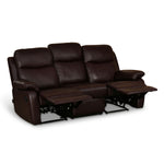 Carolina 3 Seater Sofa with 2 Recliners (Brown)