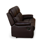 Nilkamal Carolina 3 Seater Sofa with 2 Recliners (Brown)