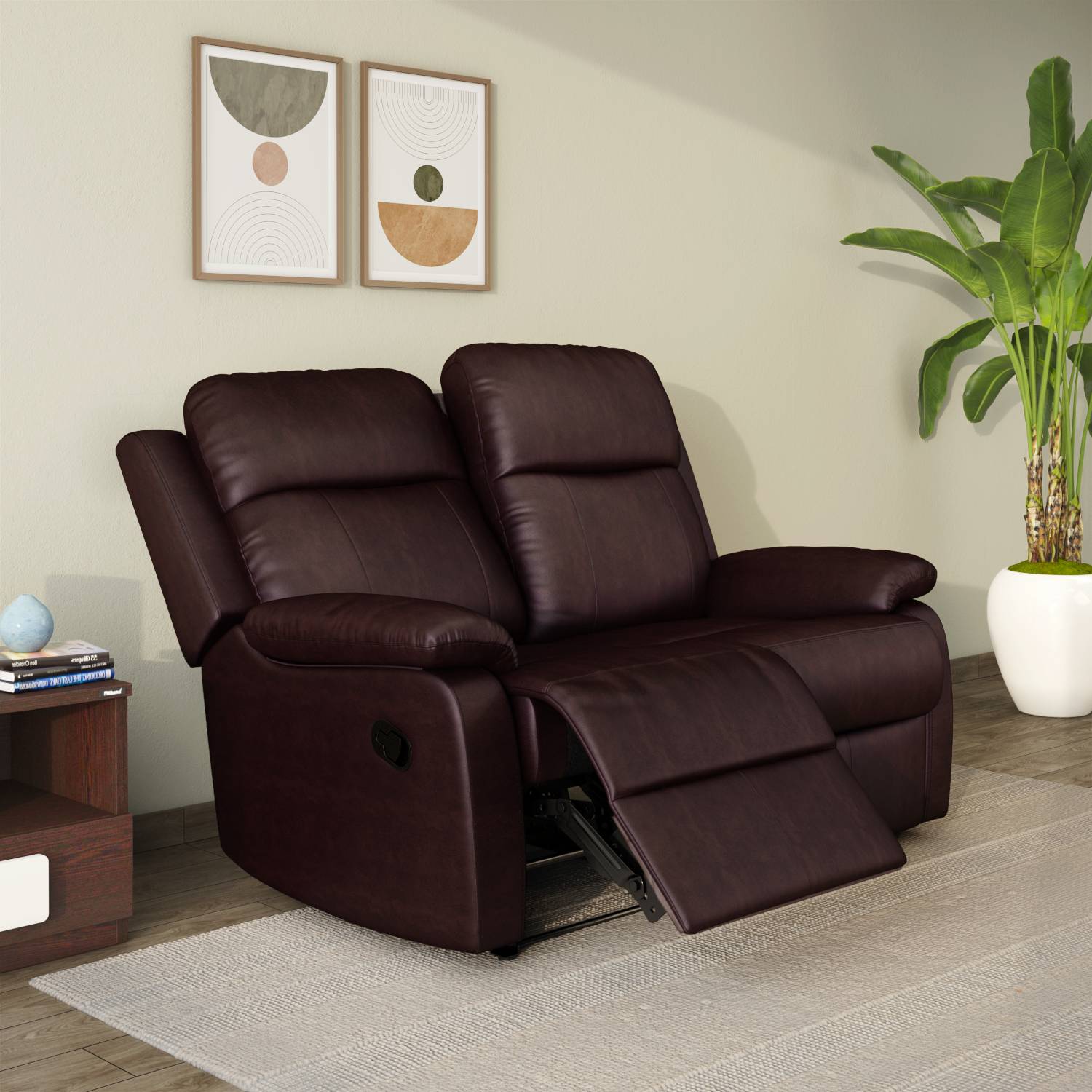 Carolina 2 Seater Recliner Sofa (Brown)