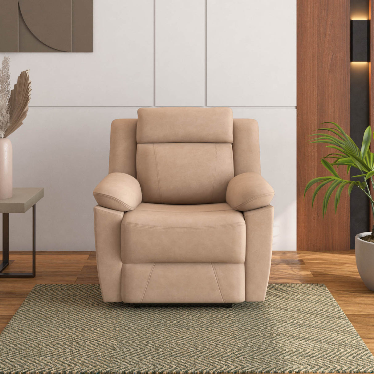 Clapton 1 Seater Double Motor Electric Recliner (Beige)