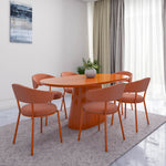 Clarice 6 Seater Dining Set (Rust)