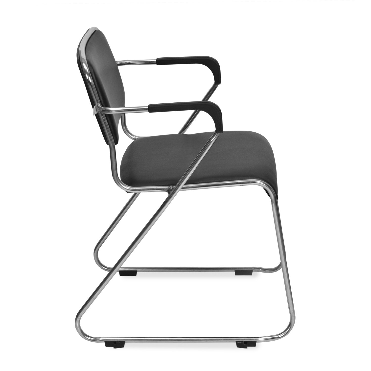 Contract 01 with Arm Visitor Chair (Black)