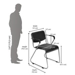 Contract 01 with Arm Visitor Chair (Black)