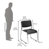 Contract 01 without Arm Visitor Chair (Black)