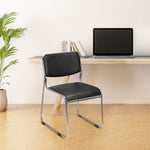 Contract 01 without Arm Visitor Chair (Black)