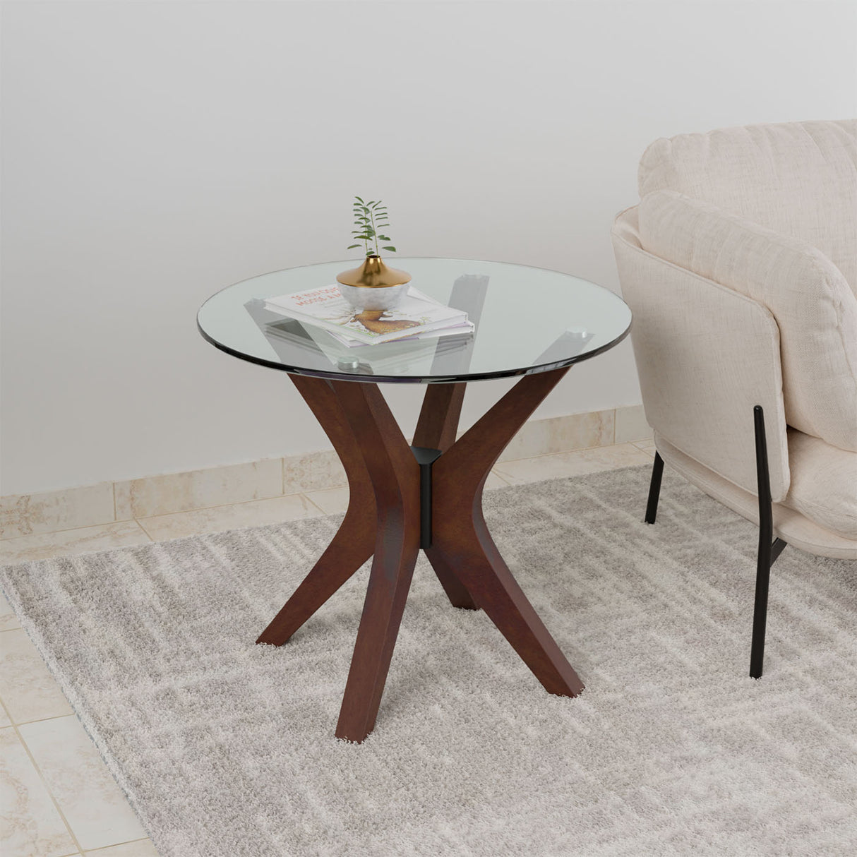 Nilkamal Crossway Side Table (Walnut)