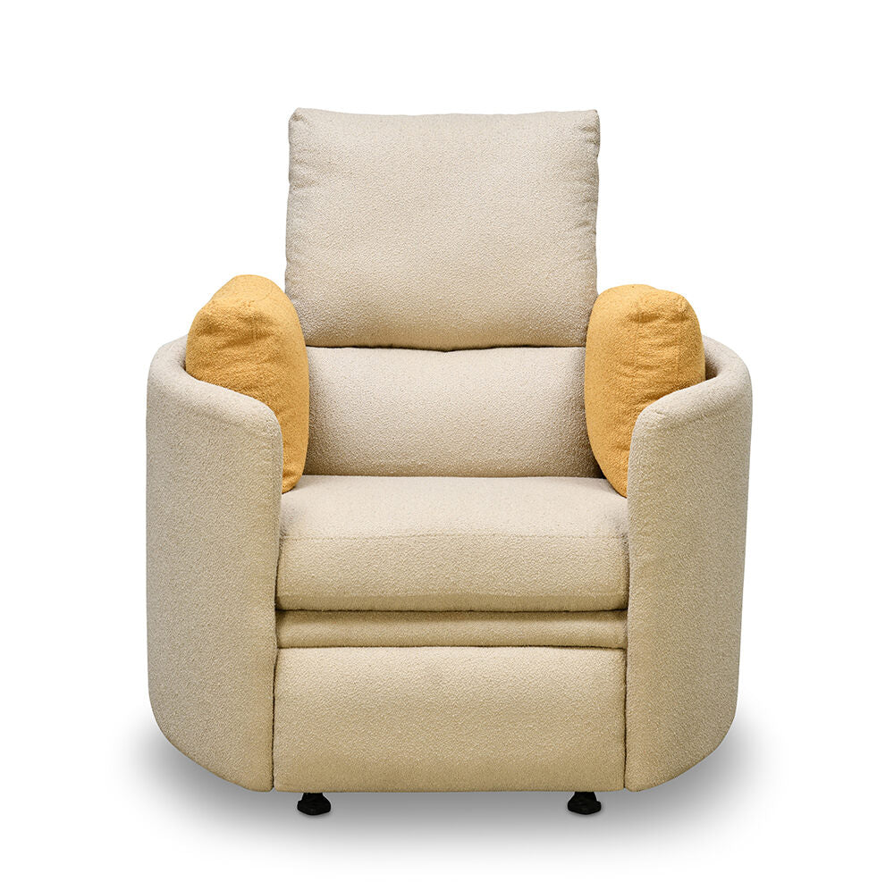 Arias by Lara Dutta Cherish 1 Seater Electric Rocker Recliner with Cushions (Sand Beige)